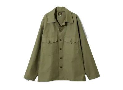 Needles L/S Fatigue Shirt Back Sateen "Khaki"