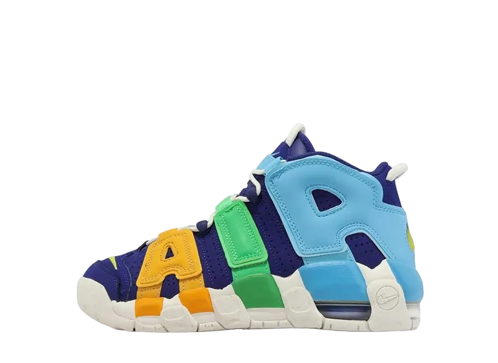 ナイキ GS エアモアアップテンポ BG "ディープロイヤルブルー/バルティック/エレクトリックアルジー/オプティイエロー"