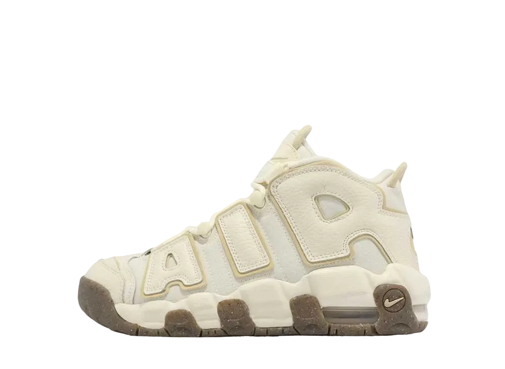 Nike GS Air More Uptempo "Coconut Milk/Team Gold/Gum Dark Brown"