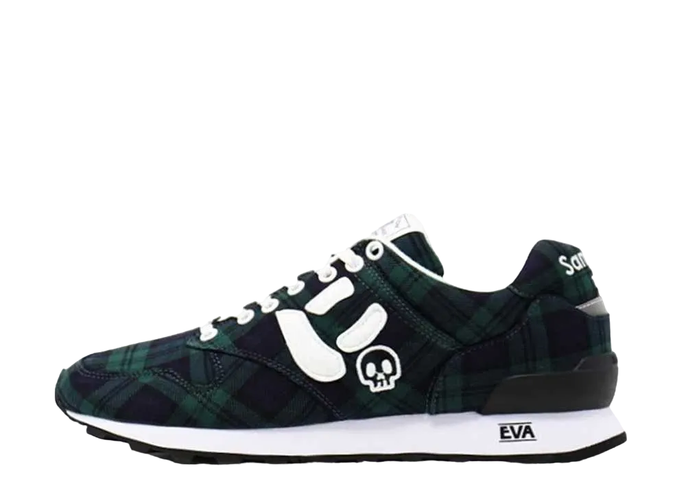 サンガッチョ にスカル "ネル紺/緑"
