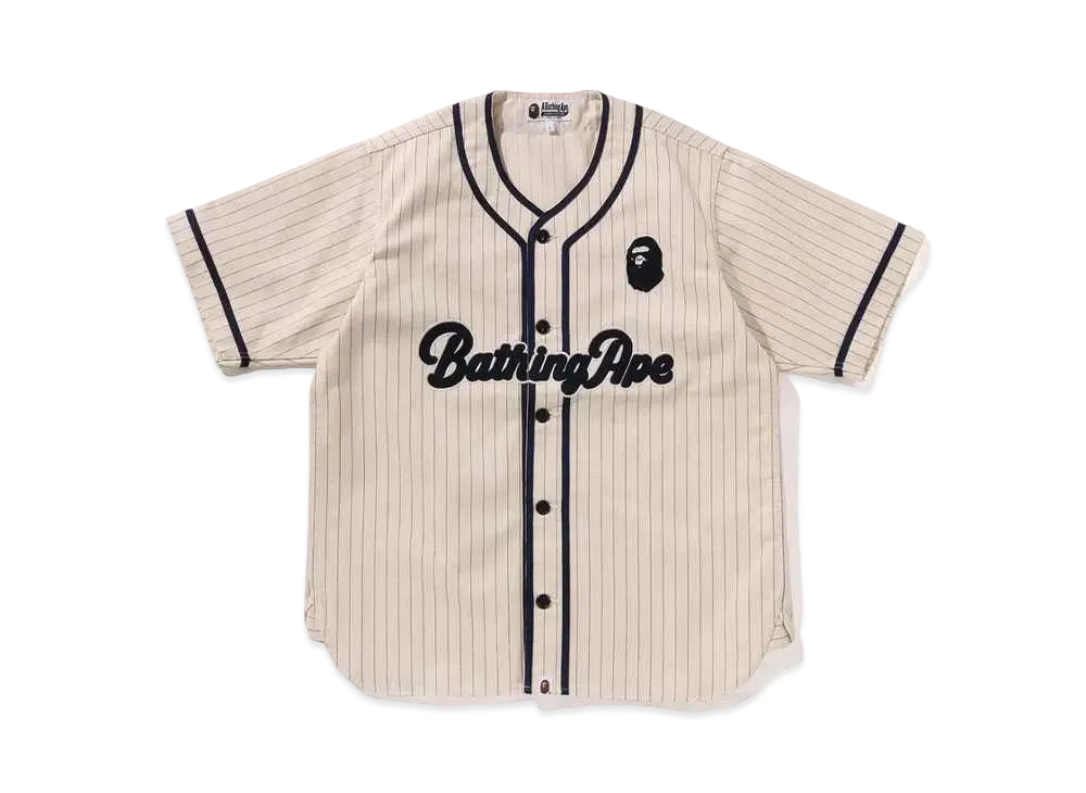 A BATHING APE Baseball Shirt "Ivory"