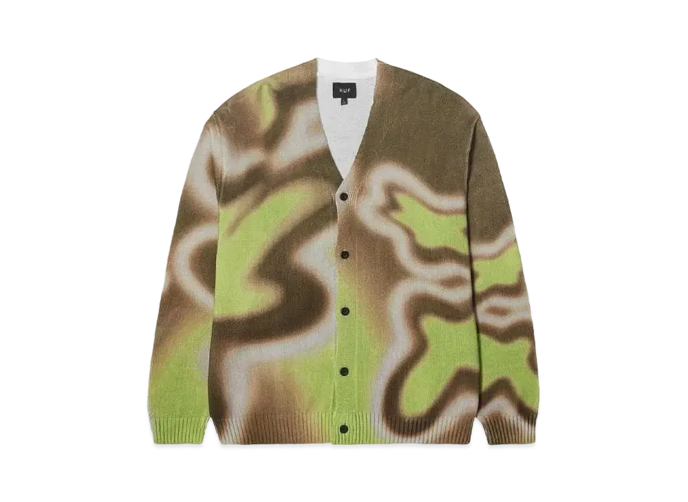 HUF Fall 24 Space Dust Cardigan "Mud"