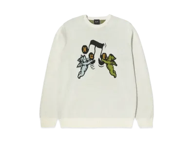 HUF Fall 24 Song Intarsia Sweater "Linen"