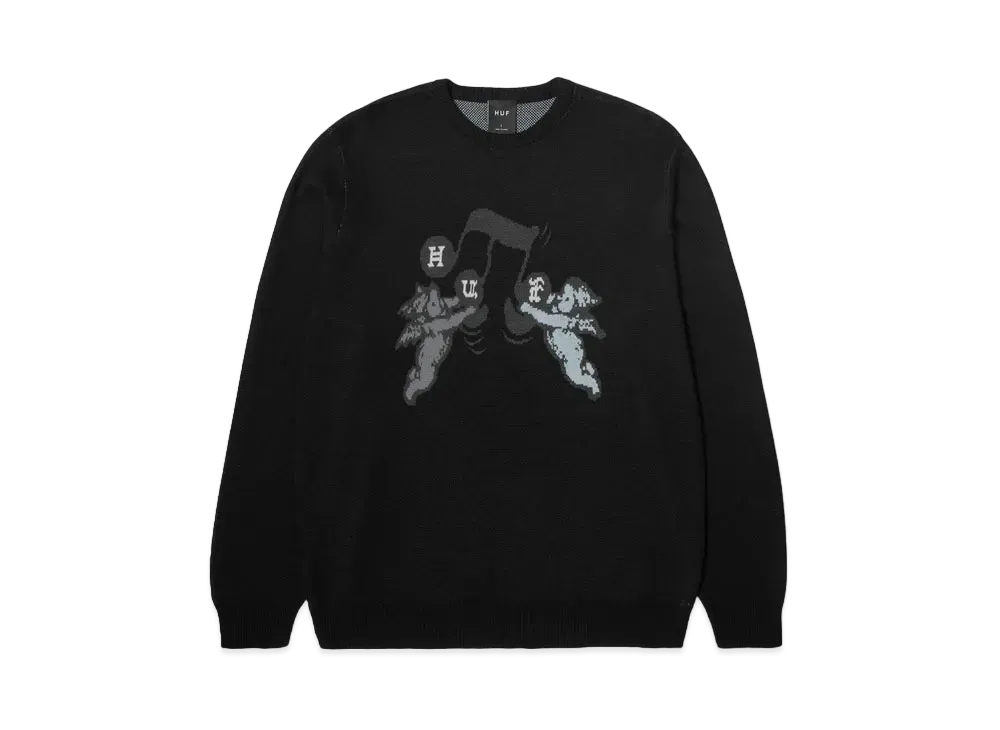 HUF Fall 24 Song Intarsia Sweater "Black"