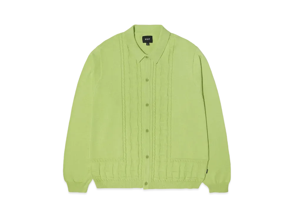 HUF Fall 24 Towner Long Sleeve Knit Top "Pistachio"