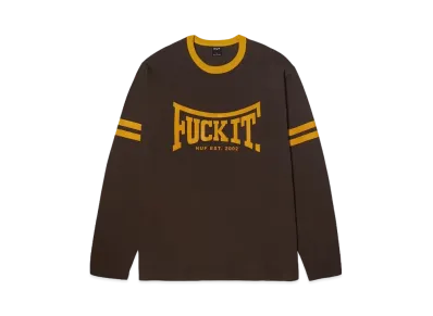 HUF Fall 24 Exeter Long Sleeve Football Shirt "Espresso"