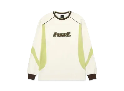 HUF Fall 24 Distressed Logo Crew "Linen"