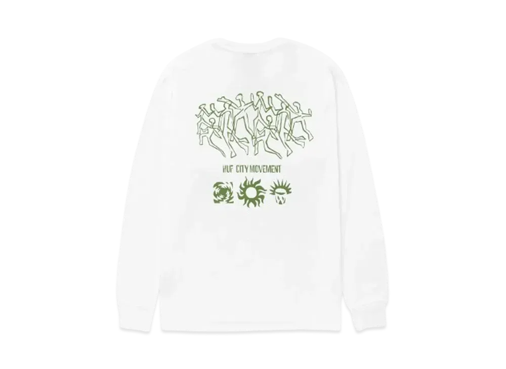 HUF Fall 24 Movement Long Sleeve Tee "White"