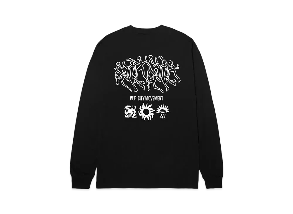 HUF Fall 24 Movement Long Sleeve Tee "Black"