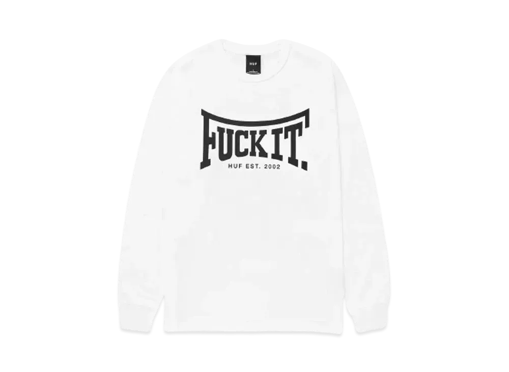 HUF Fall 24 Throwing Hands Long Sleeve Tee "White"