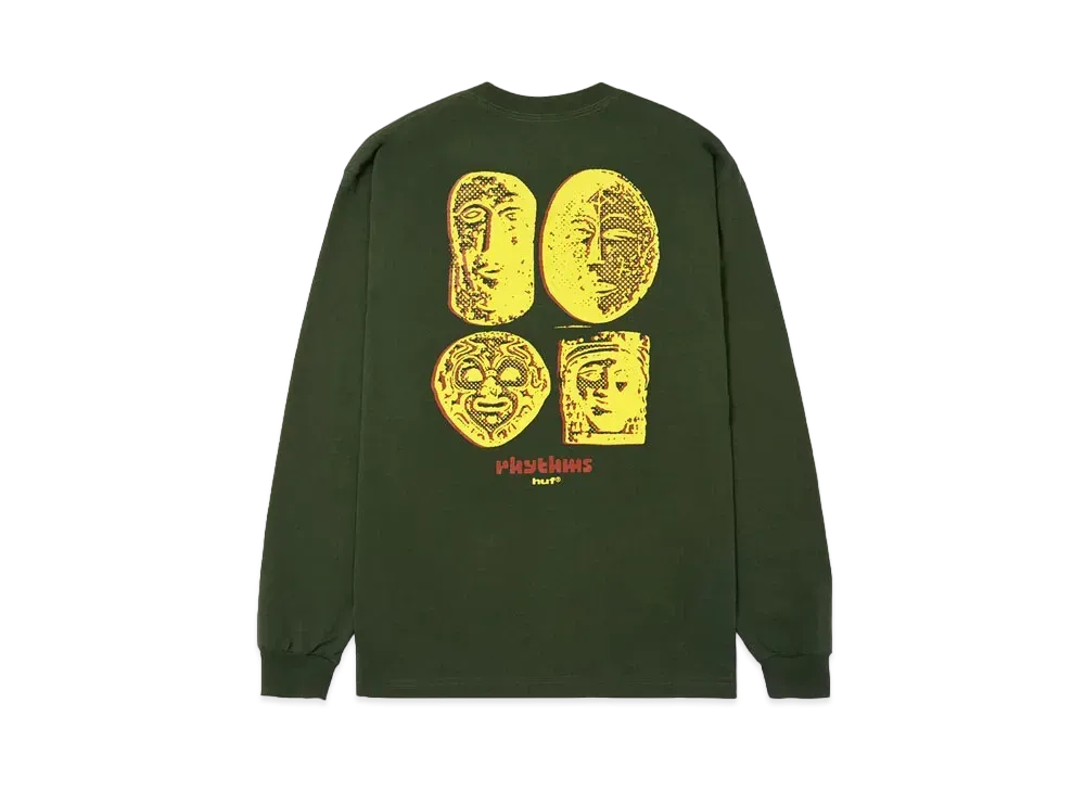HUF Fall 24 Rhythms Long Sleeve Tee "Hunter Green"