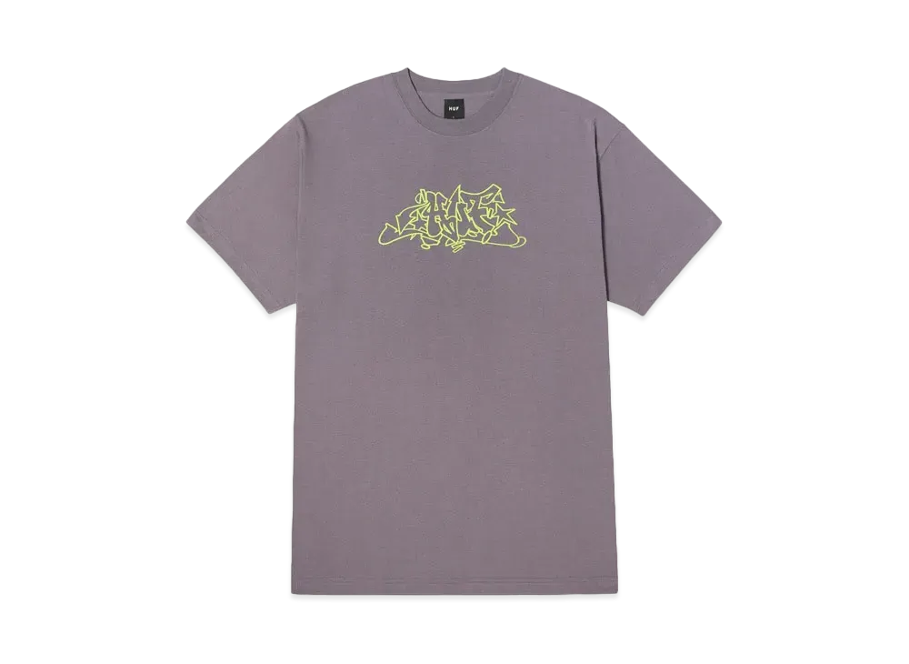 HUF Fall 24 Outline EMB. Tee "Light Plum"