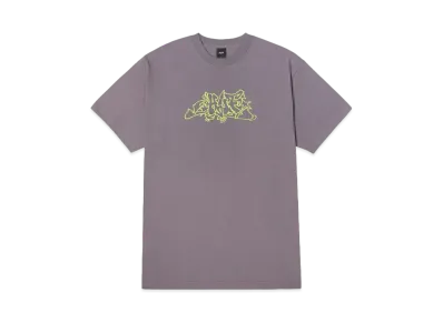 HUF Fall 24 Outline EMB. Tee "Light Plum"
