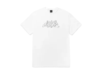 HUF Fall 24 Outline EMB. Tee "White"
