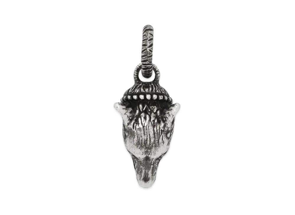 GUCCI Anger Forest Series Wolf Head Pendant "Silver"