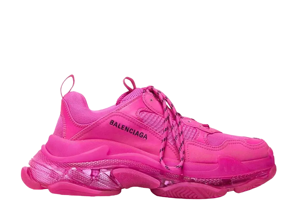 バレンシアガ トリプルS クリアソール "ピンク"