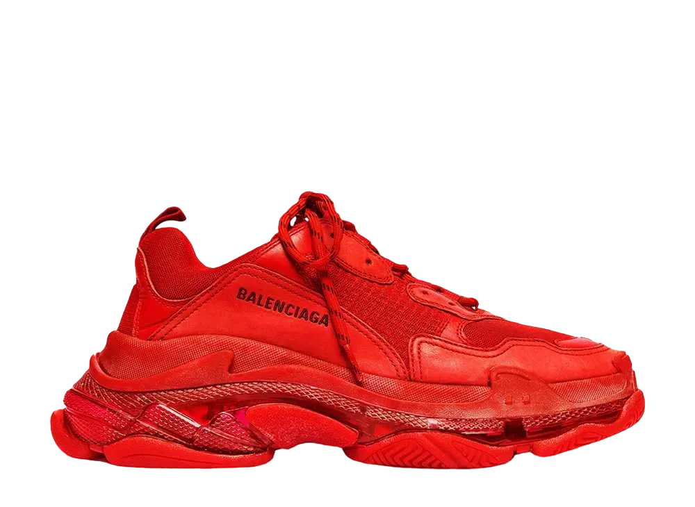 バレンシアガ トリプルS クリアソール "レッド"