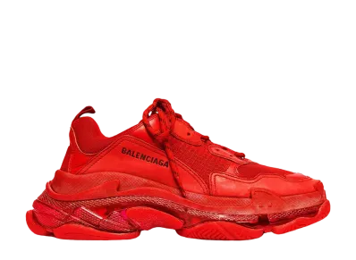 バレンシアガ トリプルS クリアソール "レッド"