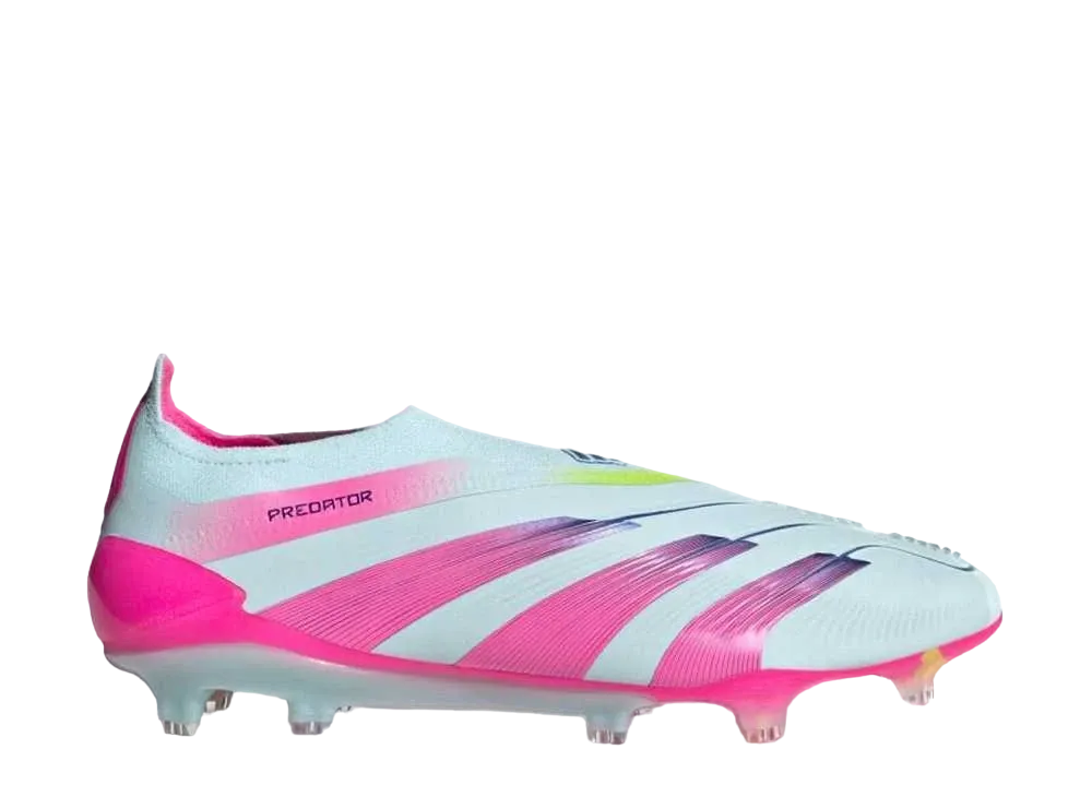adidas Predator Elite 99 Capsule Laceless FG "Almost Blue/Lucid Pink/Semi Solar Yellow"