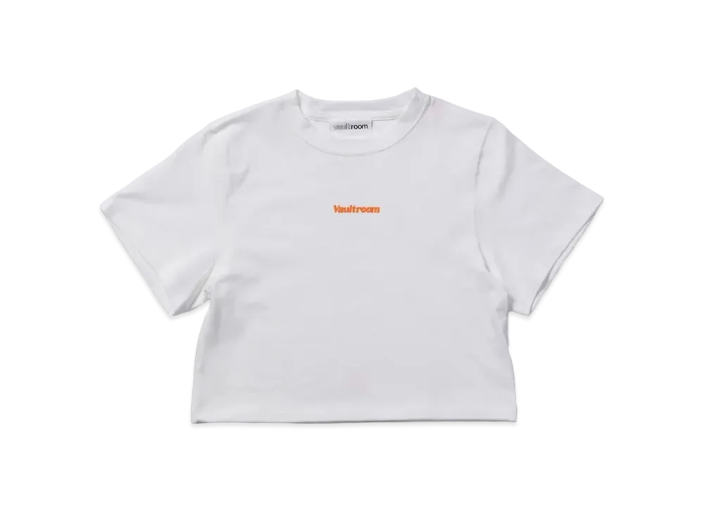 VAULTROOM Women's Signature Mini Cropped Tee "White"