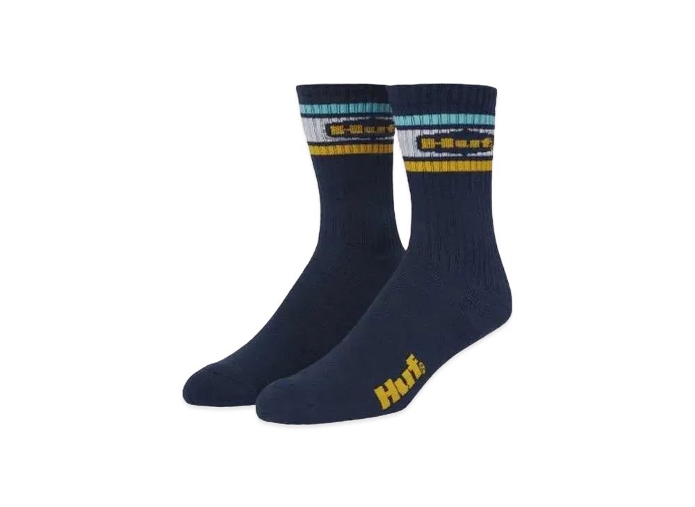 HUF Fall 24 Slate Crew Socks "Navy"
