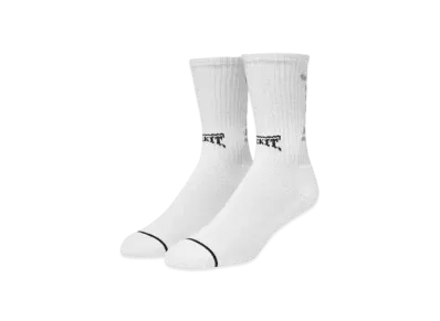 HUF Fall 24 Arched Fuck It Crew Socks "White"