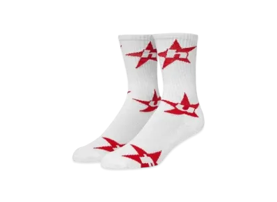 HUF Fall 24 Tri-Star Crew Socks "White"