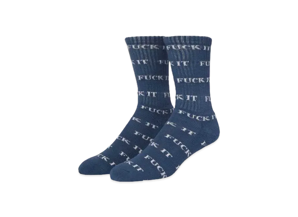 HUF Fall 24 Fuck It Socks "Blue"