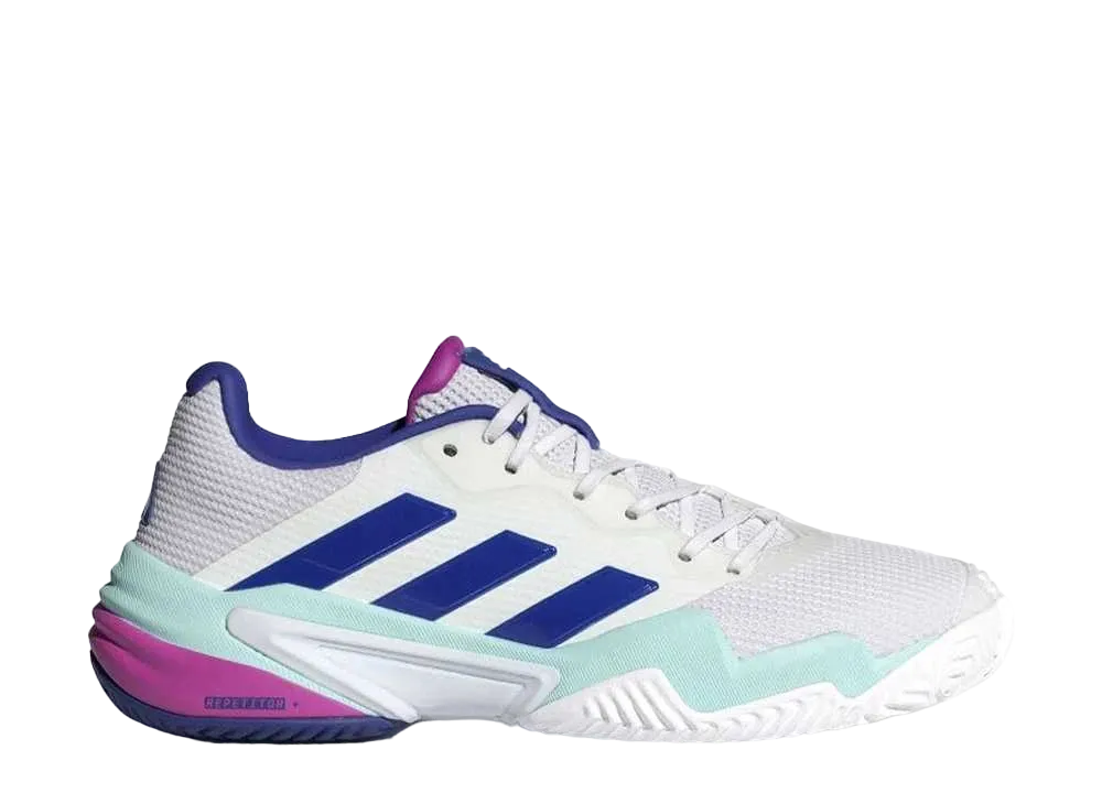 アディダス バリケード 13 テニス "フットウェアホワイト/ルシッドブルー/セミフラッシュアクア"