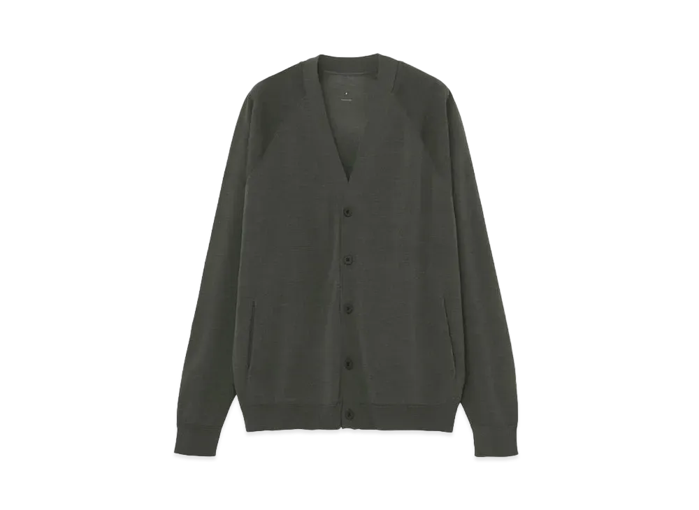 Goldwin Whole Garment Wool Knit Cardigan (Unisex) "Dark Olive"
