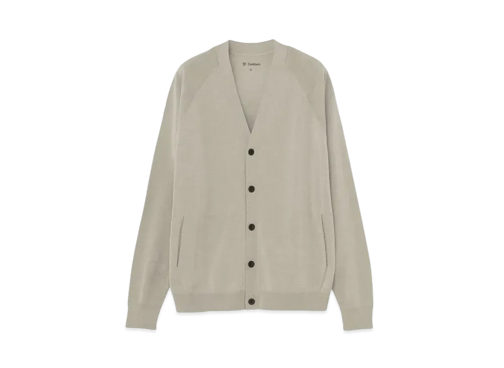 Goldwin Whole Garment Wool Knit Cardigan (Unisex) "Cloudy Beige"