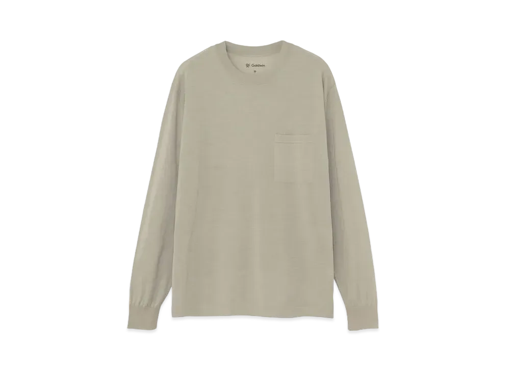 Goldwin Whole Garment Wool Knit Long Sleeve T-shirt (Unisex) "Cloudy Beige"