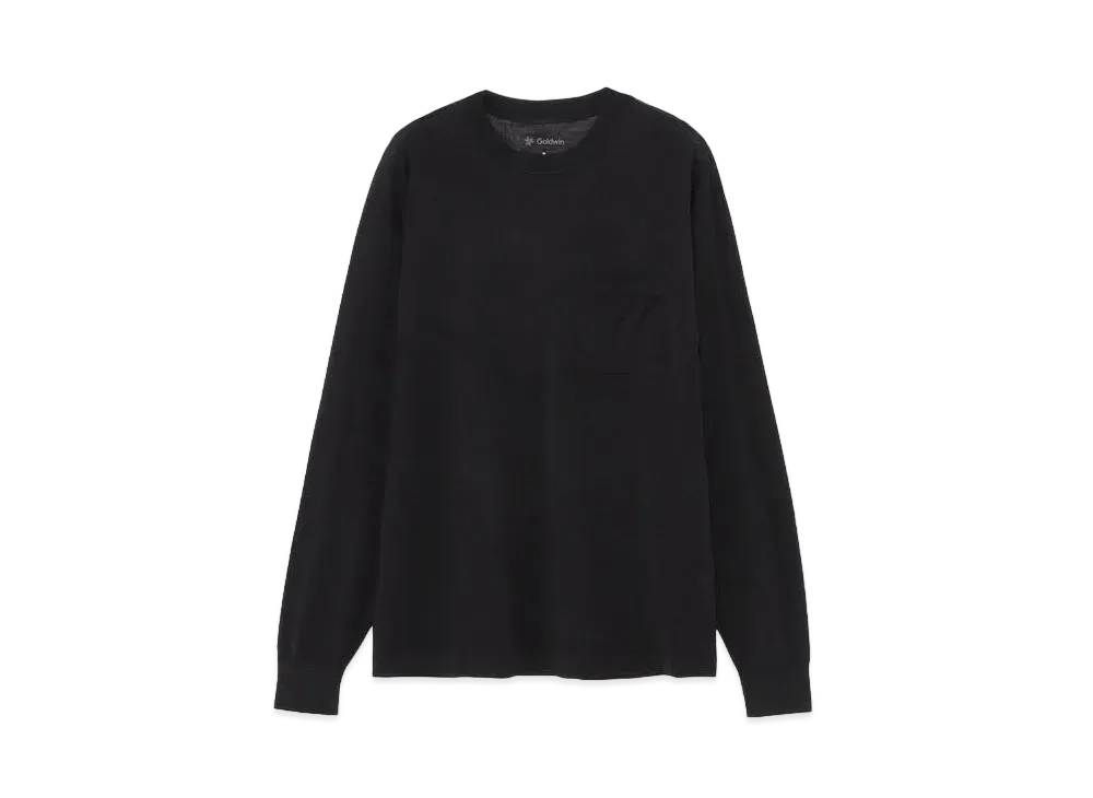 Goldwin Whole Garment Wool Knit Long Sleeve T-shirt (Unisex) "Black"