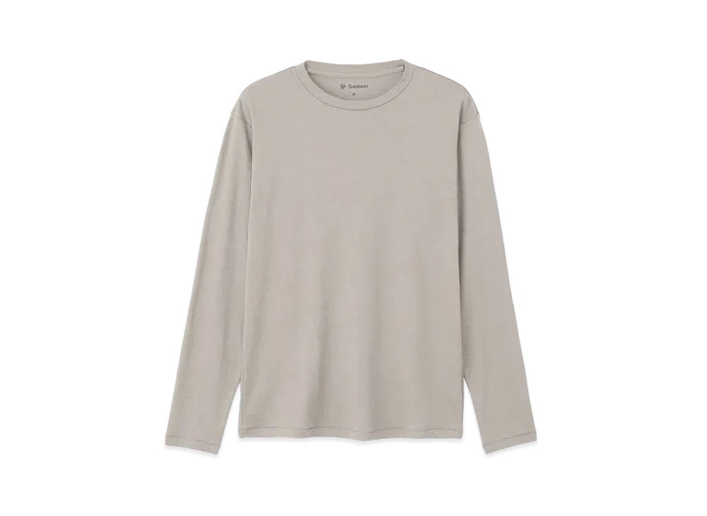 Goldwin Cotton Covered Yarn Smooth Long Sleeve T-shirt (Unisex) "Moon Mist"
