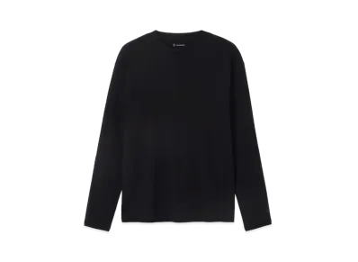 Goldwin Cotton Covered Yarn Smooth Long Sleeve T-shirt (Unisex) "Black"