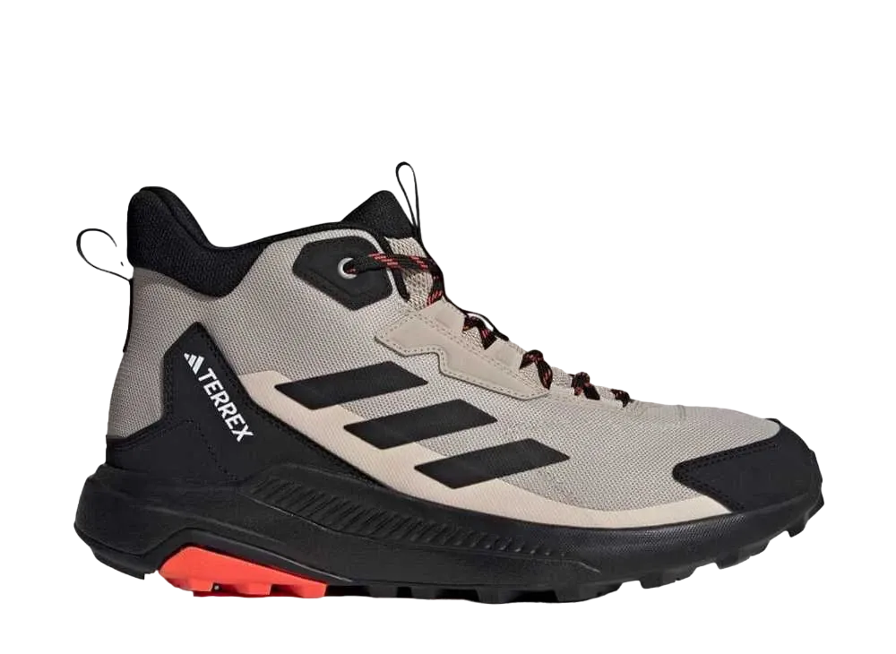 アディダス テレックス エニーランダー ミッド ハイキング "ワンダーベージュ/コアブラック/セミインパクトオレンジ"