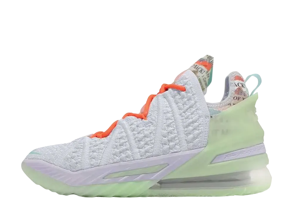 ナイキ レブロン18 "ブルーティント/ゴースト/トータルオレンジ/ダイナミック"