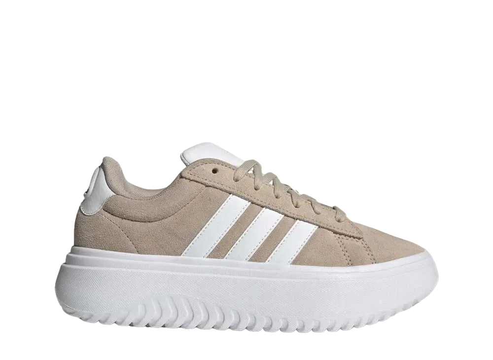アディダス ウィメンズ グランドコート プラットフォーム "ワンダーベージュ/フットウェアホワイト"