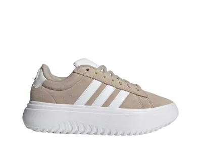 adidas Women's Grand Court Platform "Wonder Beige/Footwear White"