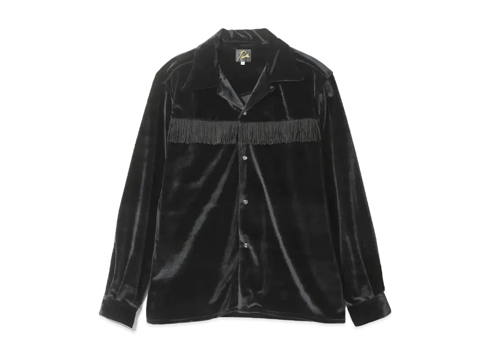 Needles Fringe OneUp Shirt TA/PE Velour "Black"