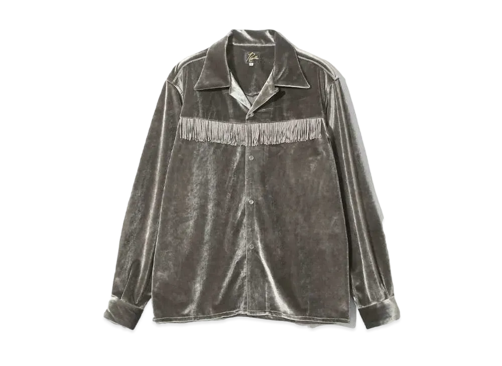 Needles Fringe OneUp Shirt TA/PE Velour "Gray"