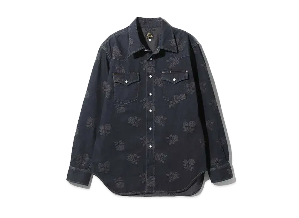Needles Western Shirt 8oz Denim / Rose JQ "Indigo"