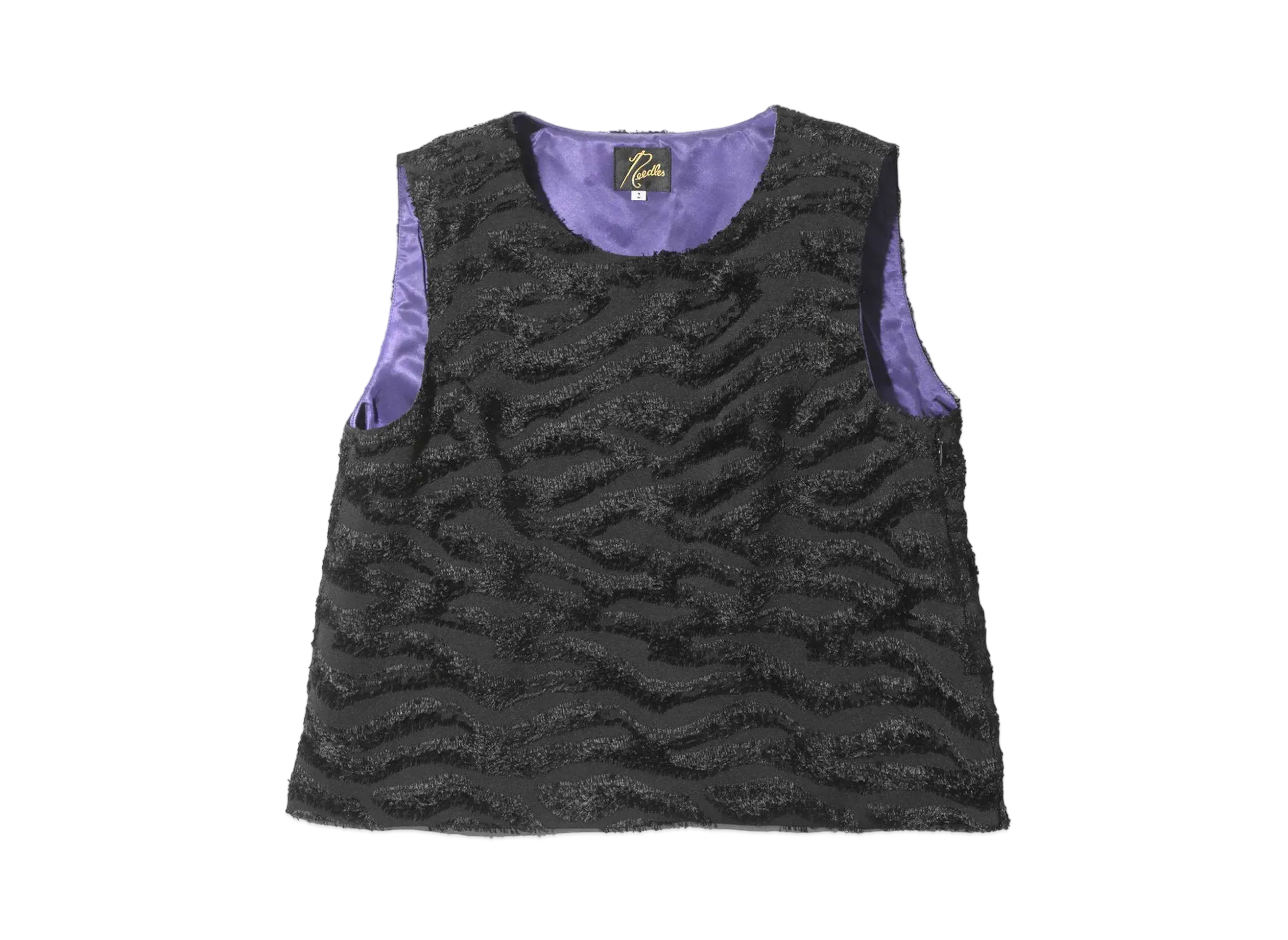 Needles CC Vest Poly Zebra Cut JQ "Black"
