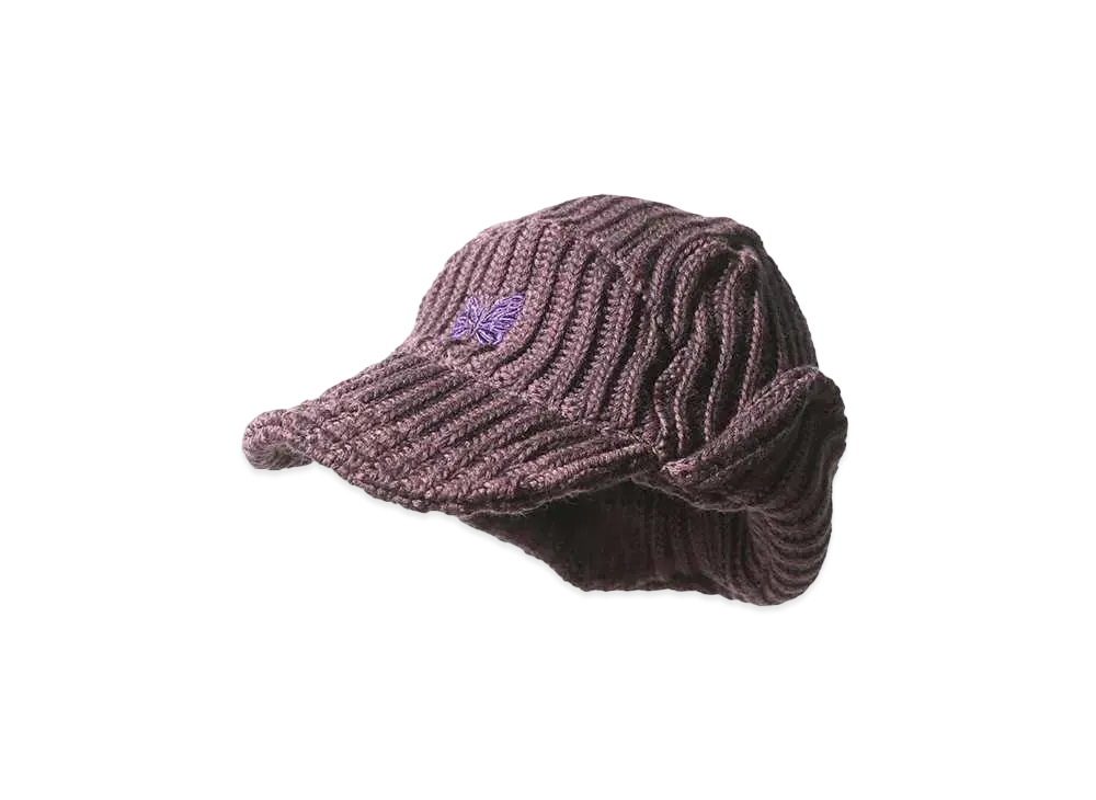 Needles Bird Shooting Cap Merino Wool "Purple"