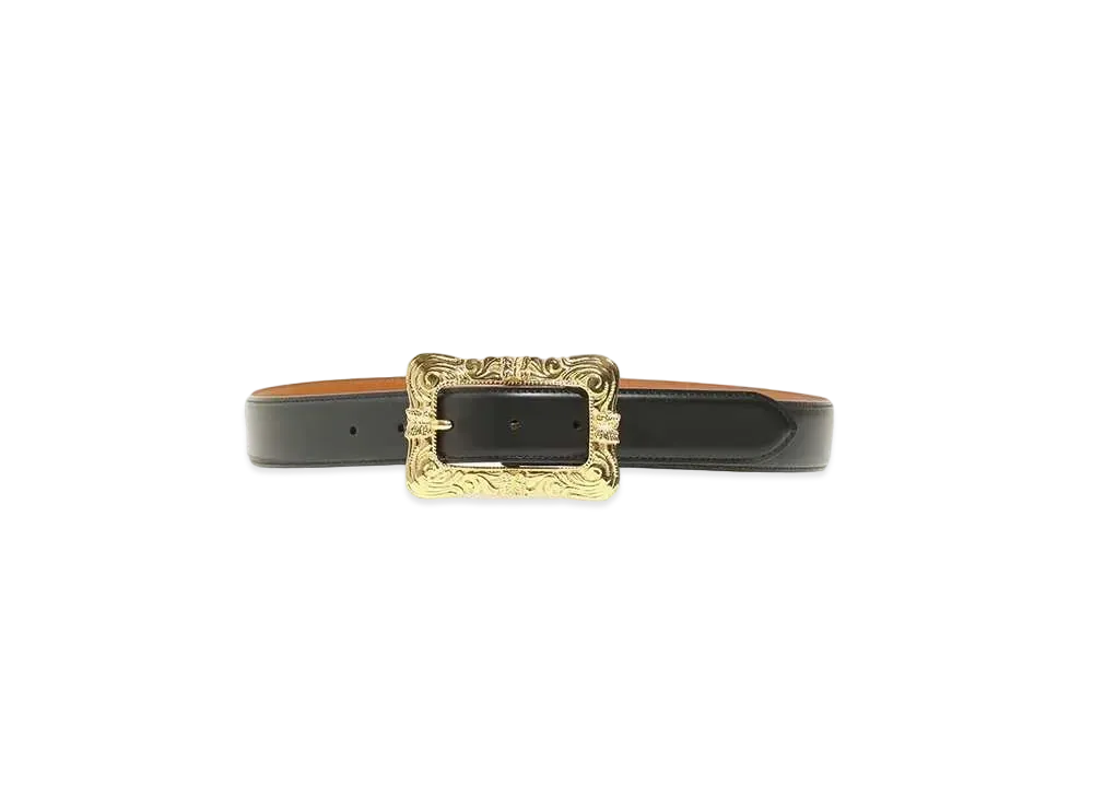 Needles Papillon Square Buckle Belt "Black"
