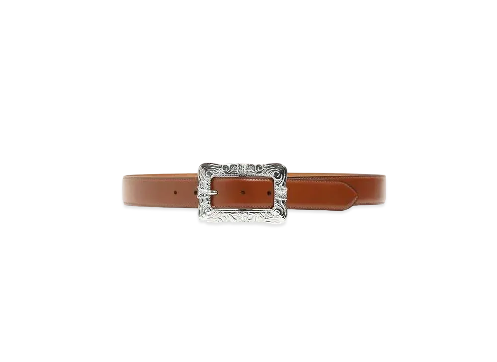 Needles Papillon Square Buckle Belt "Brown"