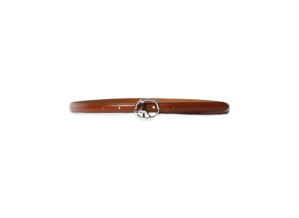 Needles Peace Buckle Narrow Belt "Brown"