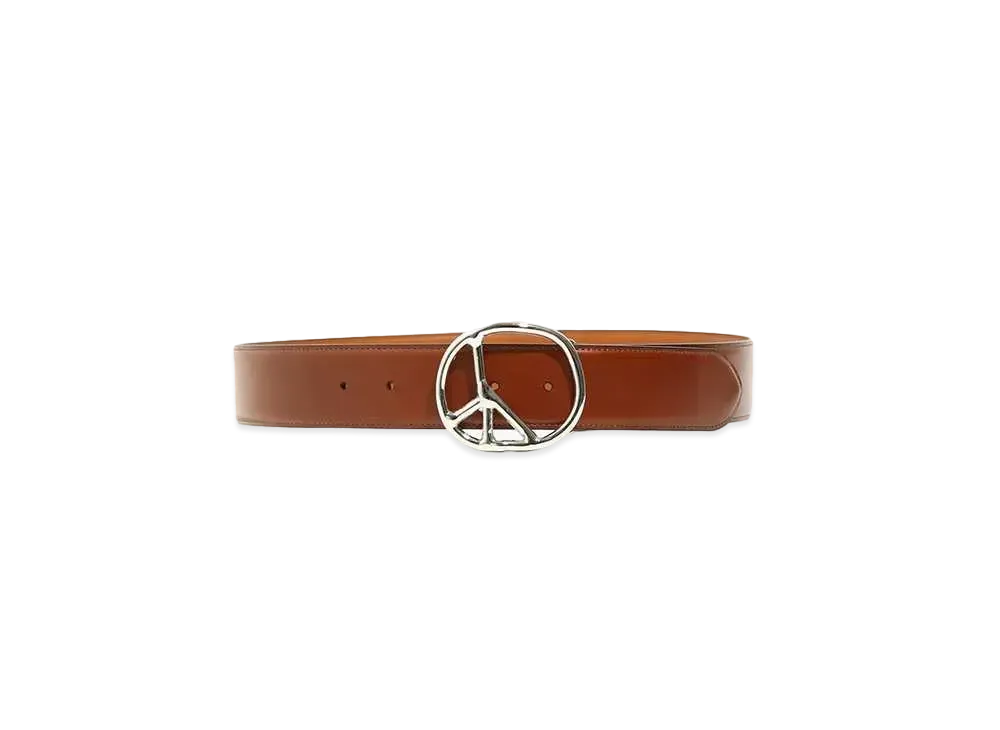 Needles Peace Buckle Belt Steer Lthr "Brown"