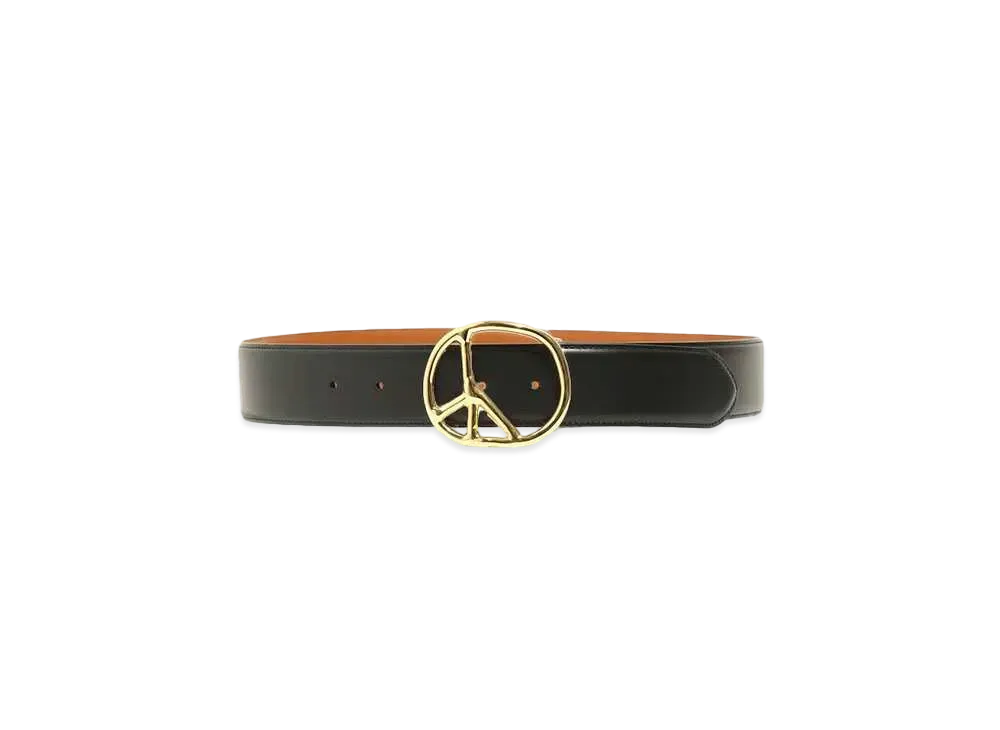 Needles Peace Buckle Belt Steer Lthr "Black"