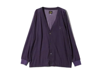 Needles V Neck Cardigan Poly Tricot Chiffon "Purple"